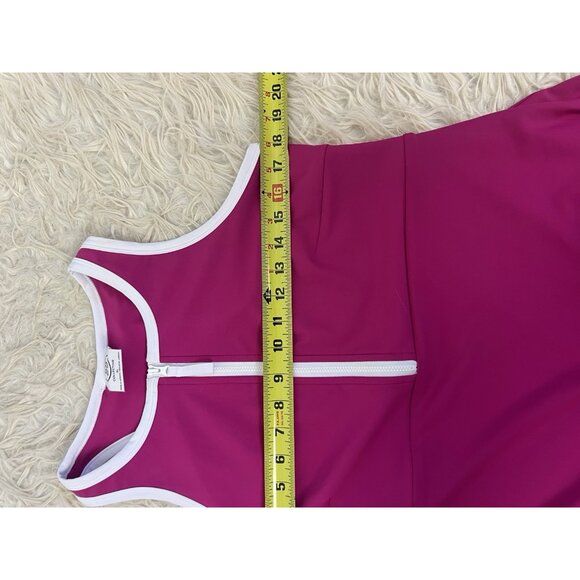 SAGE COLLECTIVE Hot Pink 1/4 Zip Tennis Athletic Tank Mini Dress Size XL Sporty - Picture 6 of 11
